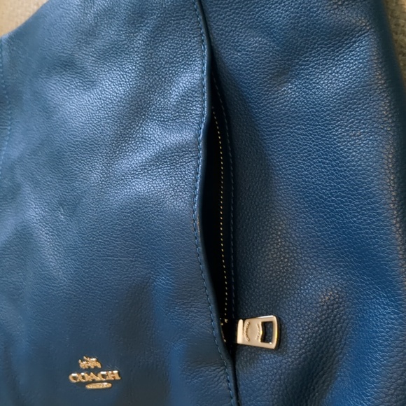 Coach Blue Leather Shoulder Bag - Picture 7 of 7